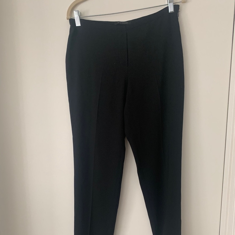Elie Tahari black silk dress pants